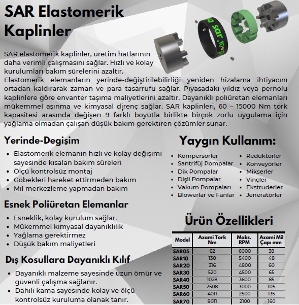 SAR Elastomerik Kaplinler